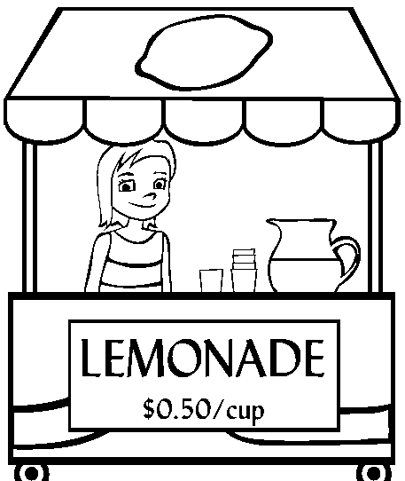 lemonade clipart black and white - photo #4